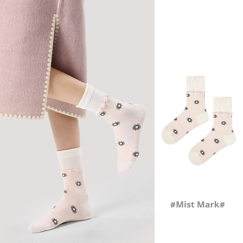 Vintage Court Style Thin Middle-length Stockings