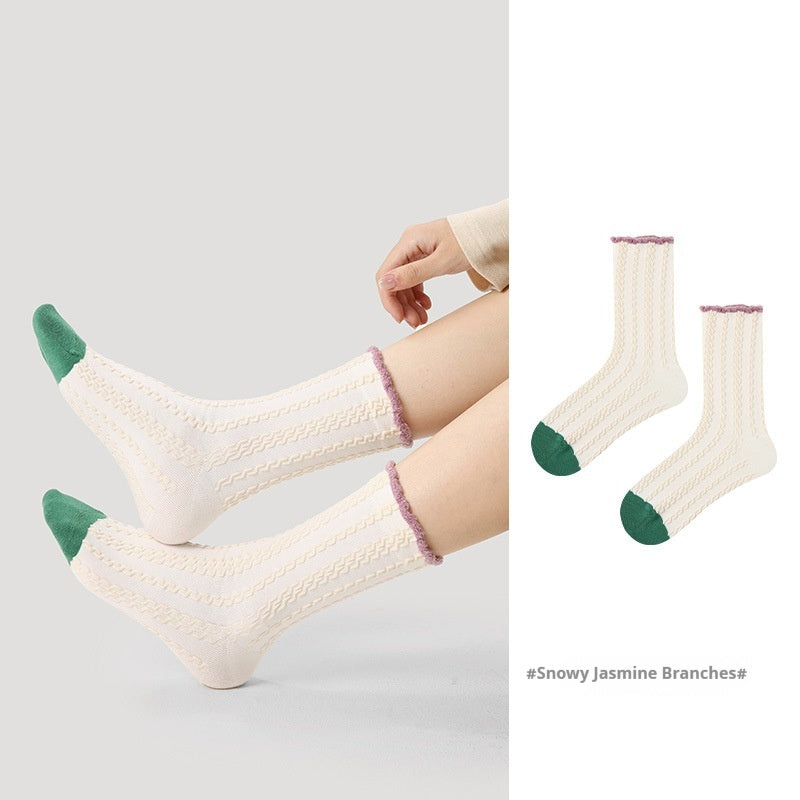 Vintage Court Style Thin Middle-length Stockings