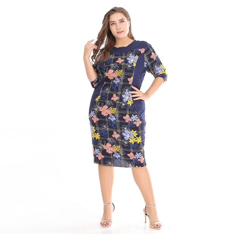 Collage Craft Lace Stitched Midi Dress