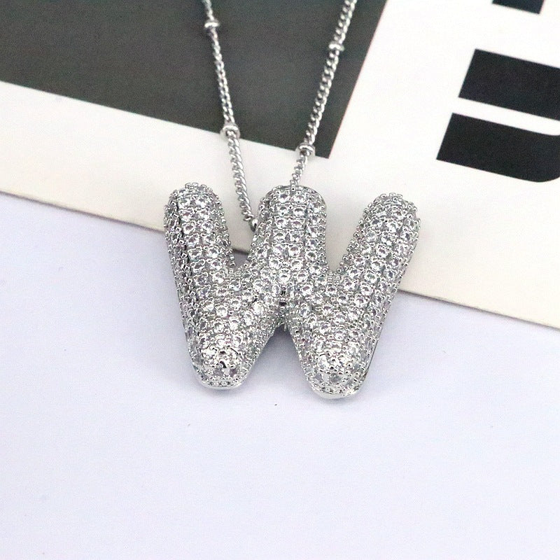 26 English-Letter Bubble Pendant