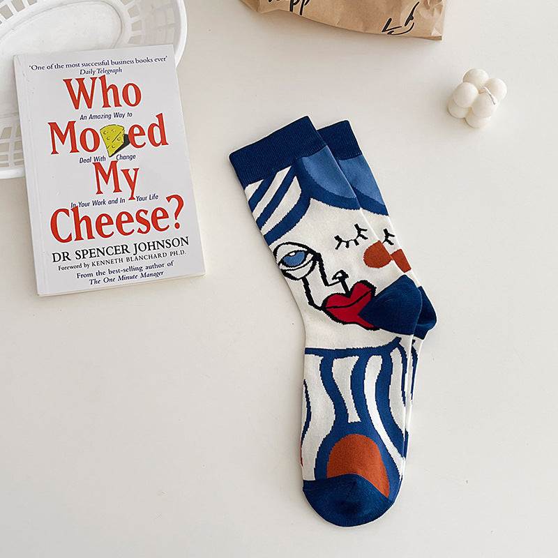 Boneless Suture Abstract Lines Tube Socks