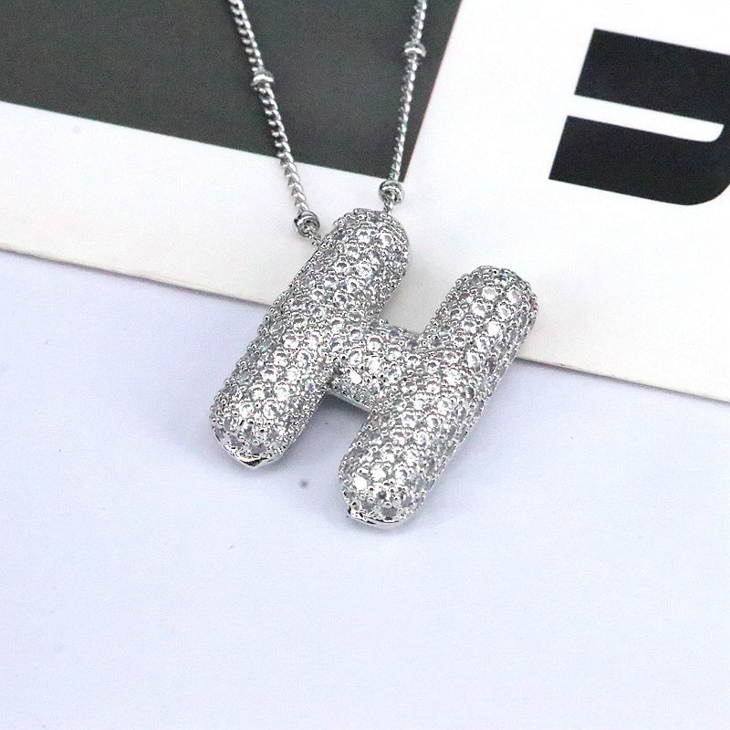 26 English-Letter Bubble Pendant