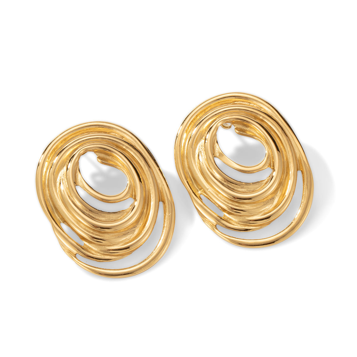 New Oval Line Women's Stud Earrings