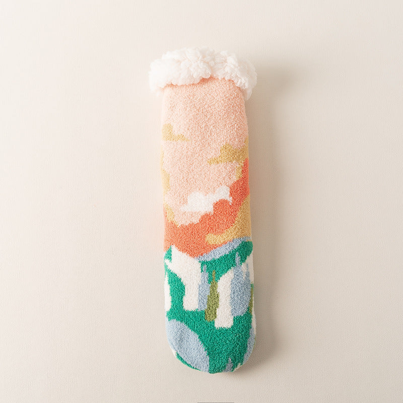 Winter Thicken Thermal Home Sleep Socks
