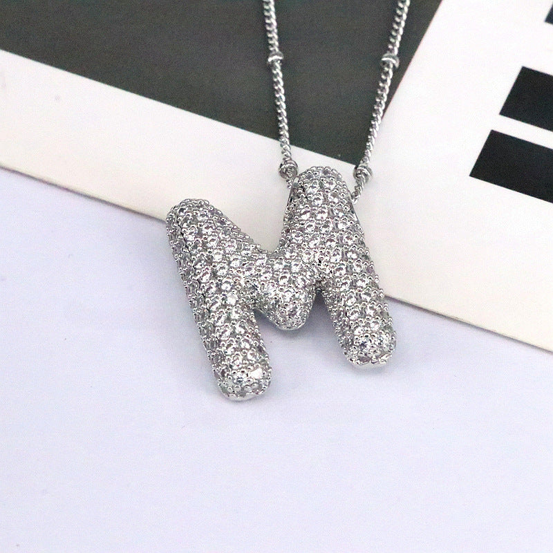 26 English-Letter Bubble Pendant