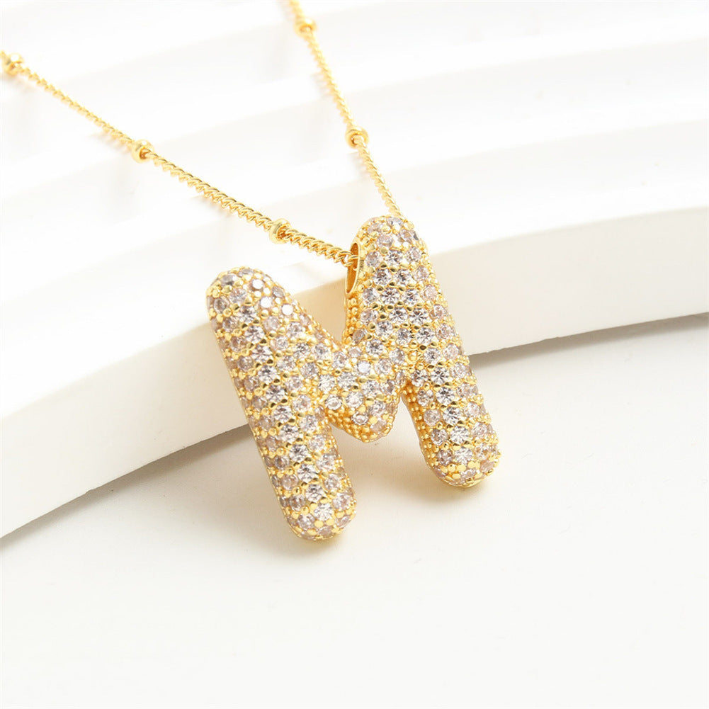 26 English-Letter Bubble Pendant
