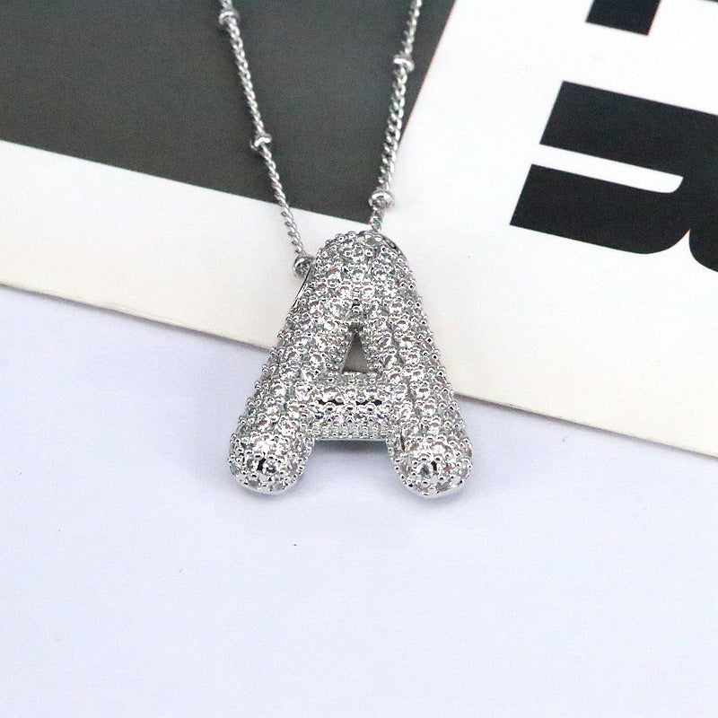 26 English-Letter Bubble Pendant