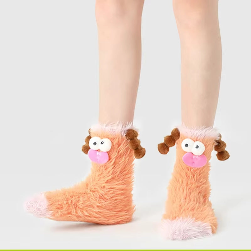 Funny Thickened Tube Winter Socks with Kawaii Cartoon