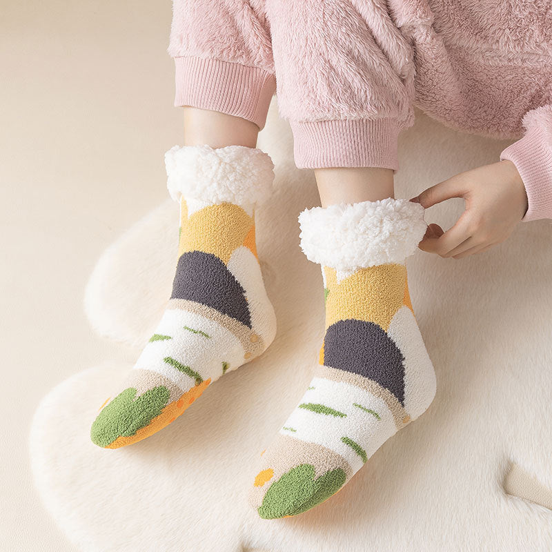 Winter Thicken Thermal Home Sleep Socks