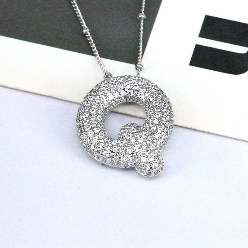 26 English-Letter Bubble Pendant
