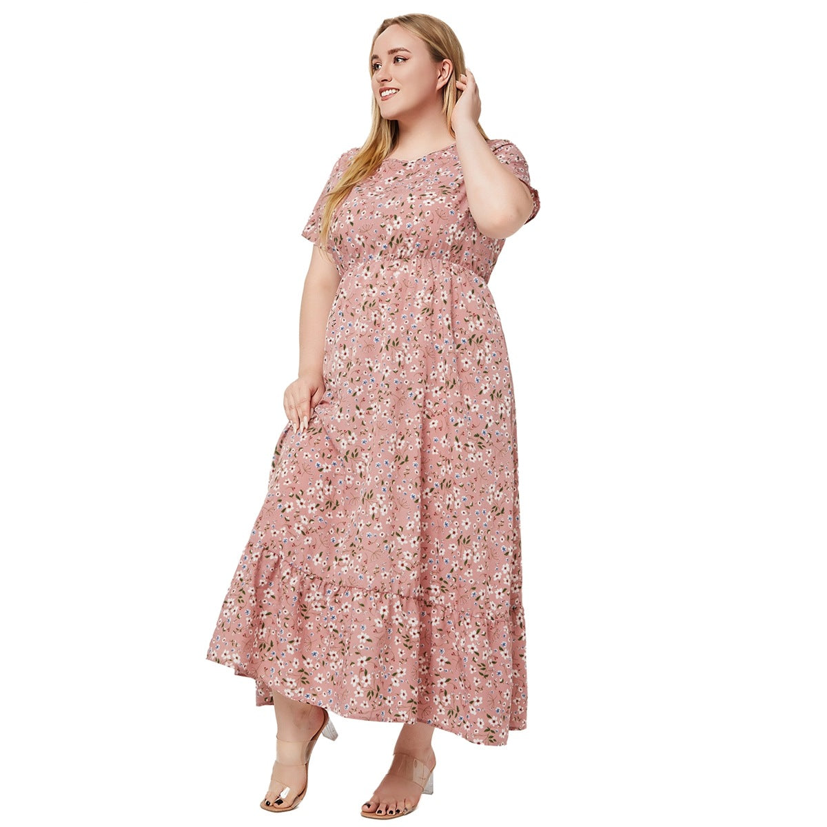 Women's Short Sleeve Printed Dress