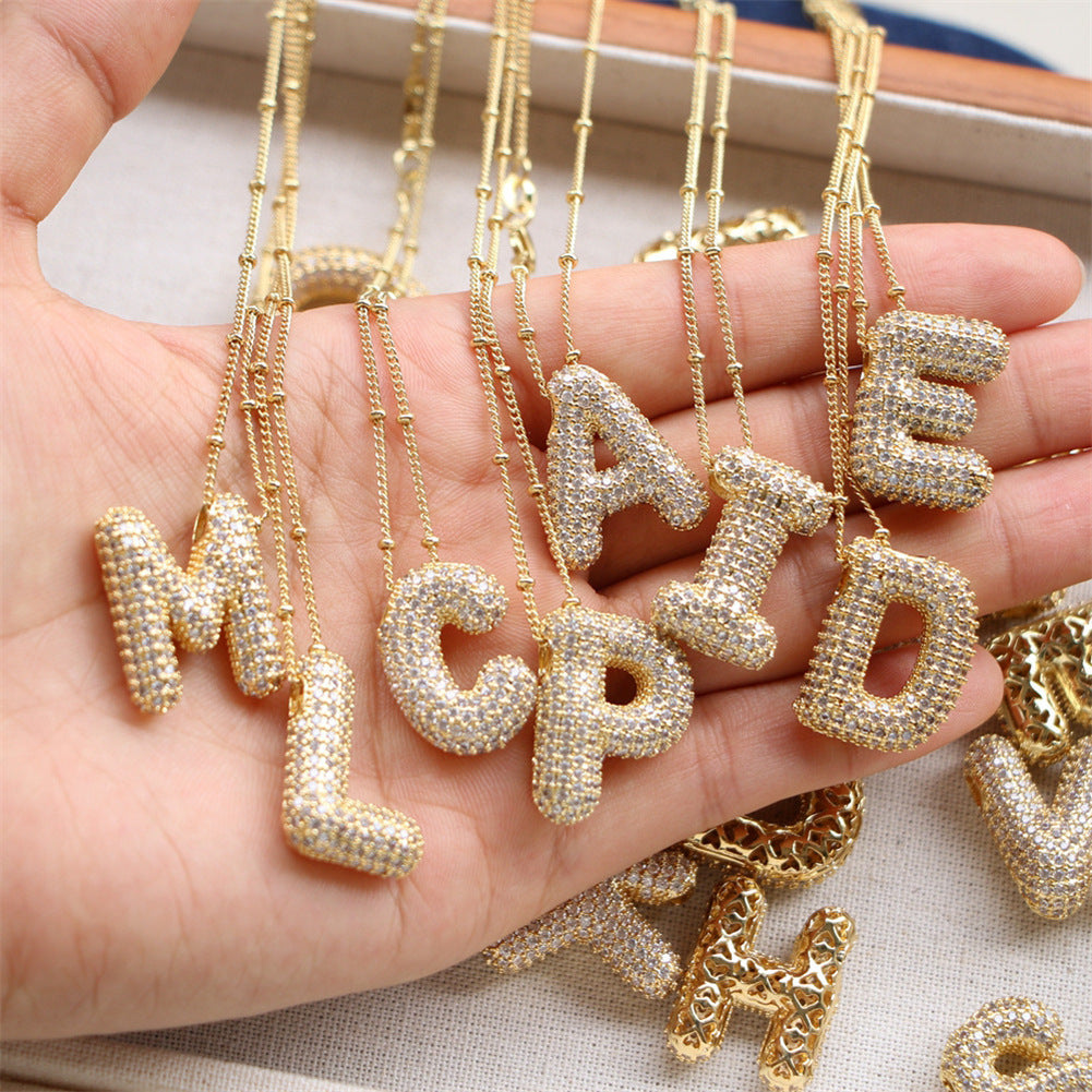 26 English-Letter Bubble Pendant