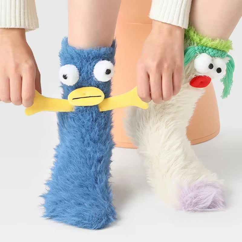 Funny Thickened Tube Winter Socks with Kawaii Cartoon