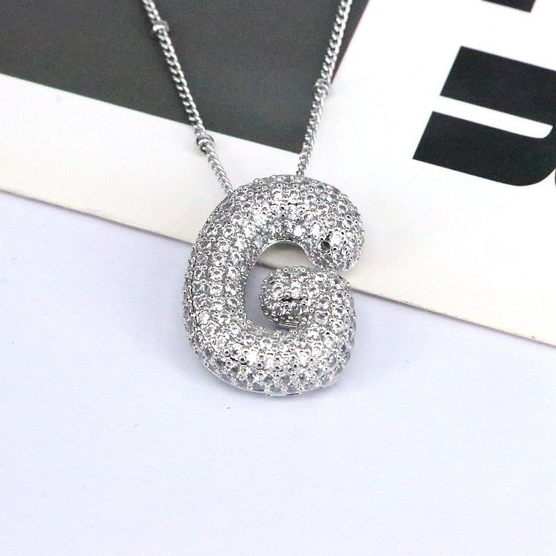 26 English-Letter Bubble Pendant