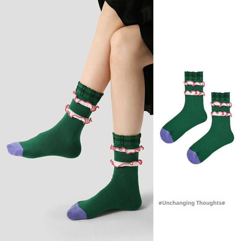 Vintage Court Style Thin Middle-length Stockings
