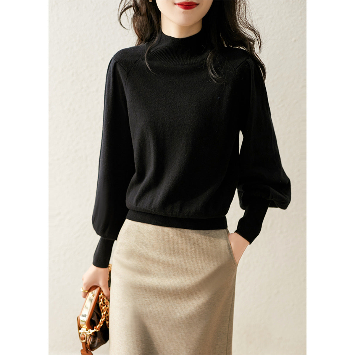 Lotus Multi-color Horn Sleeve Sweater