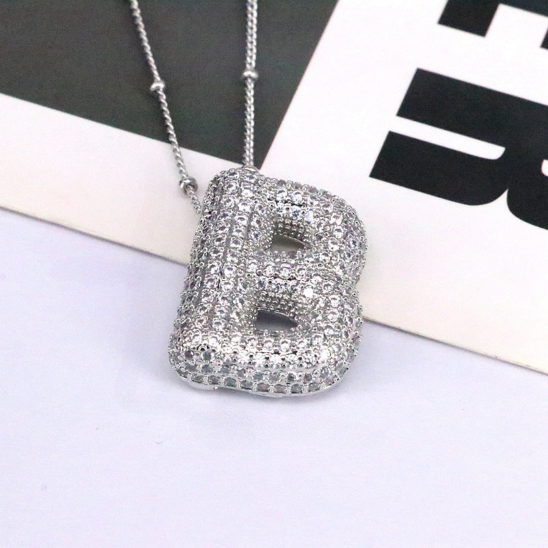 26 English-Letter Bubble Pendant