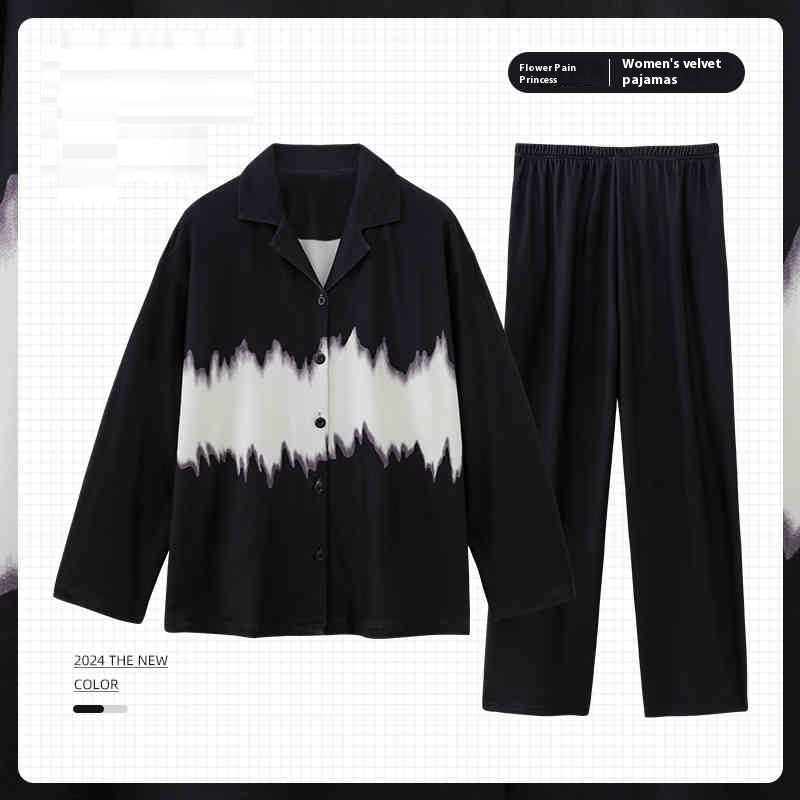 Dralon Fleece-lined Thickened Cartoon Ladies Home Leisure Suit