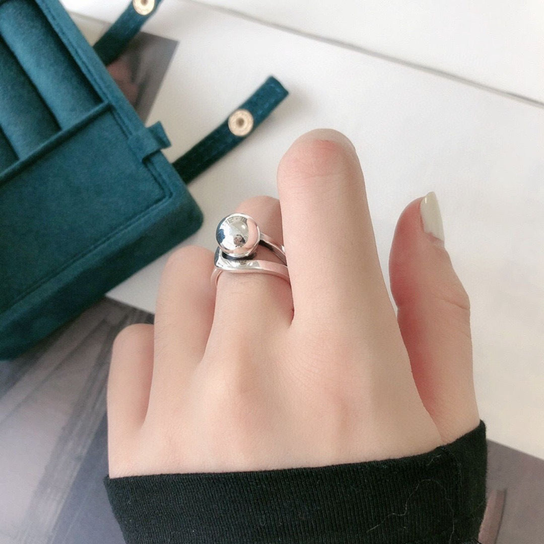 Sterling Silver 990 Smooth Opening Ring