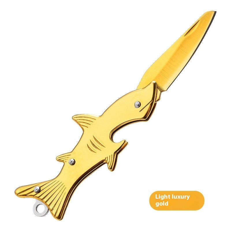 Portable Dolphin Folding Knife Keychain