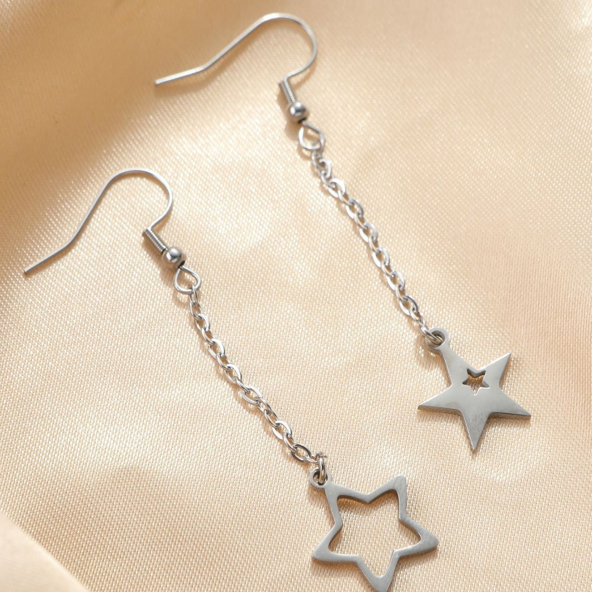 Titanium Steel Star Earrings