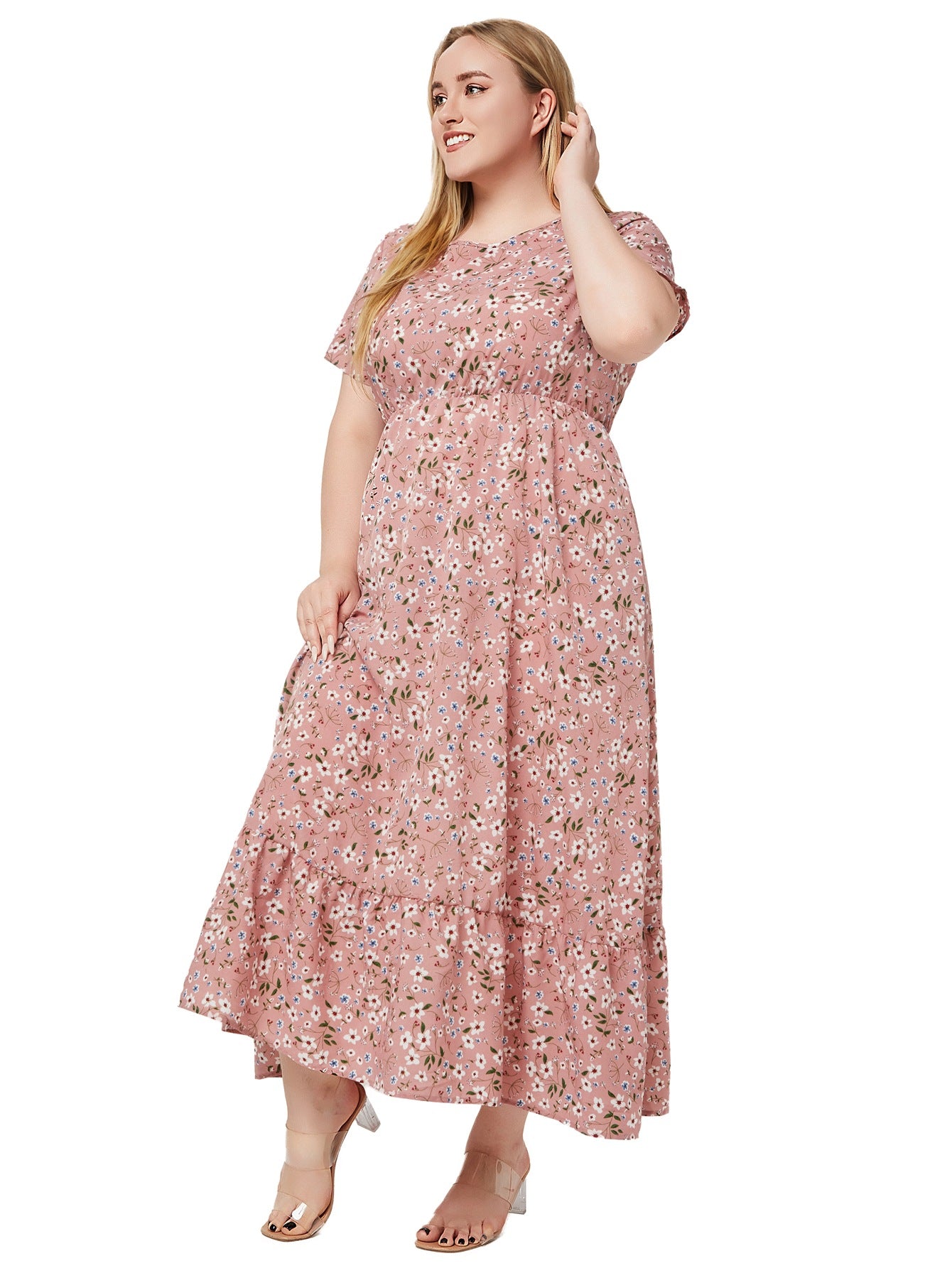 Women's Short Sleeve Printed Dress