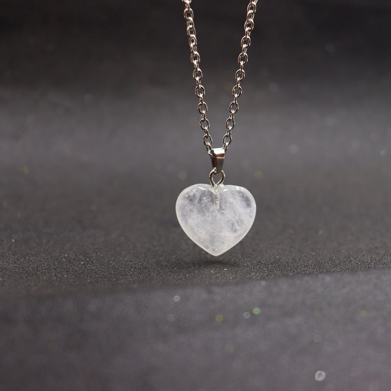 Simple Natural Stone Water Drop Pendant