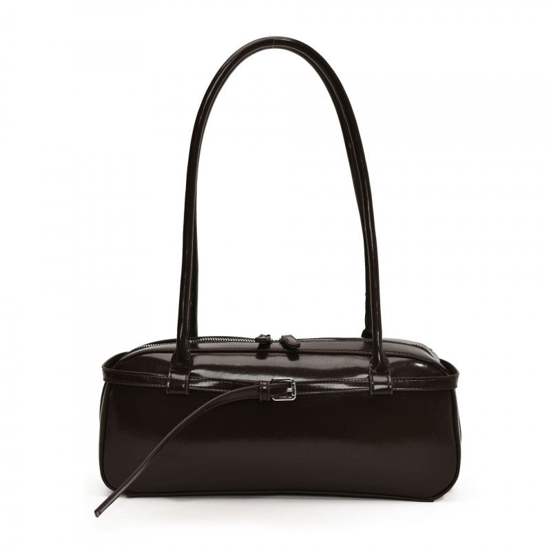 Underarm Handbag with Side Buckle