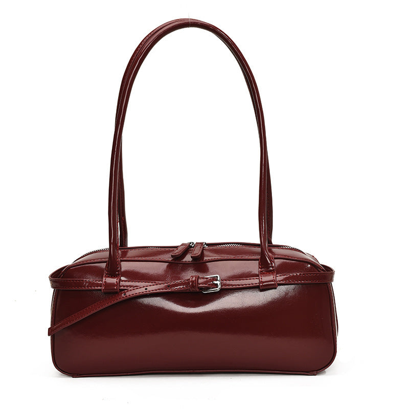 Underarm Handbag with Side Buckle