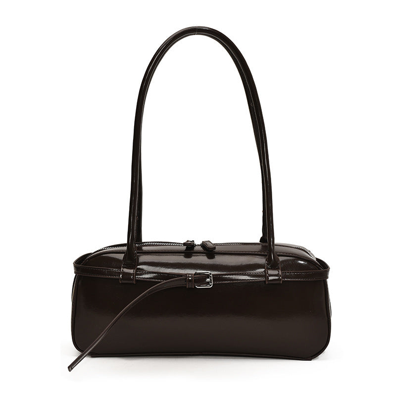 Underarm Handbag with Side Buckle