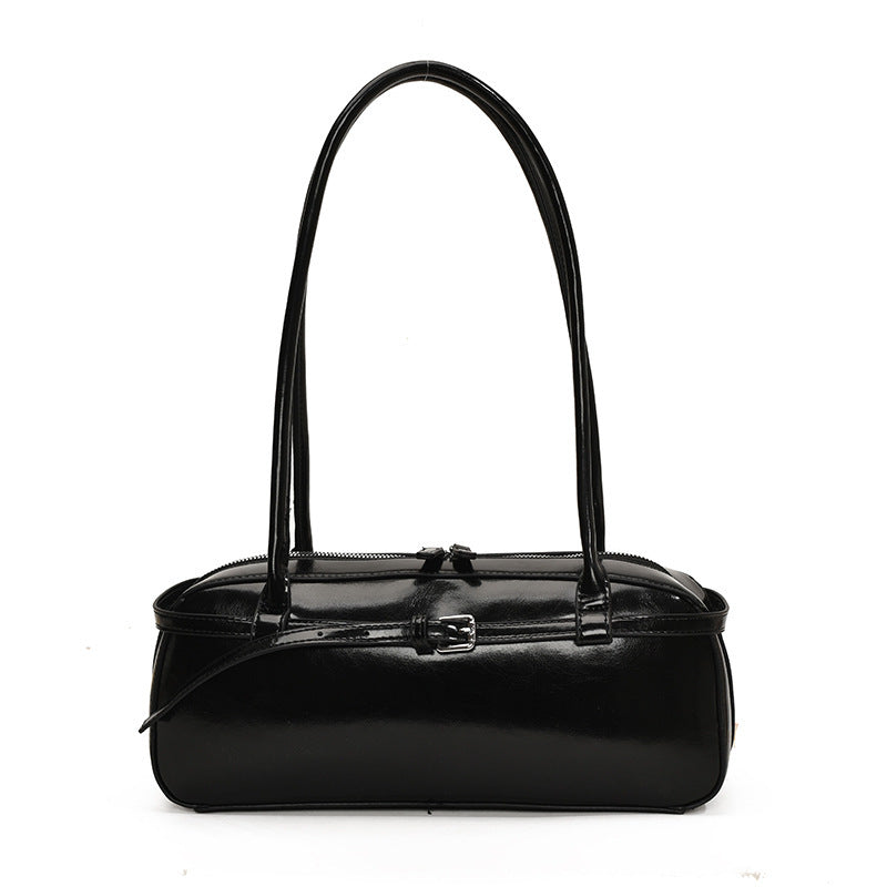 Underarm Handbag with Side Buckle