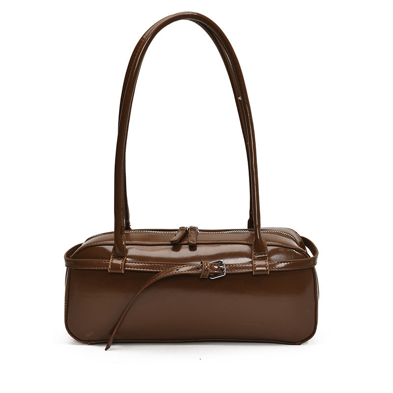 Underarm Handbag with Side Buckle