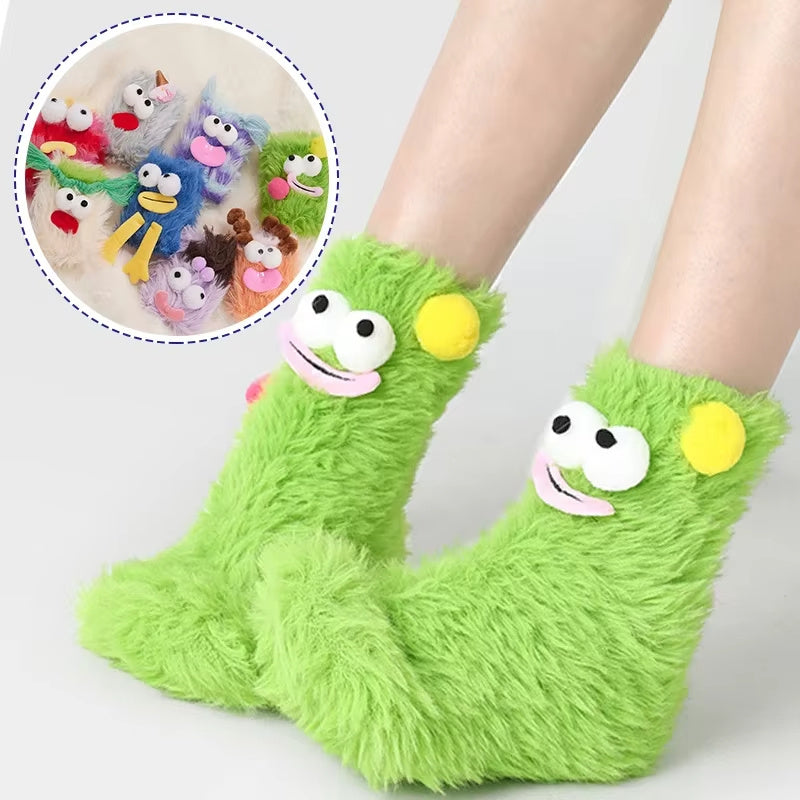 Funny Thickened Tube Winter Socks with Kawaii Cartoon