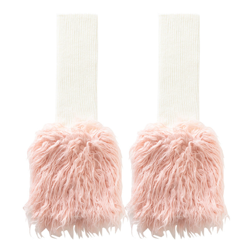 Furry Foot Bunching Socks Thickened Yabi Leg Warmer