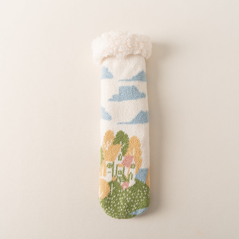 Winter Thicken Thermal Home Sleep Socks