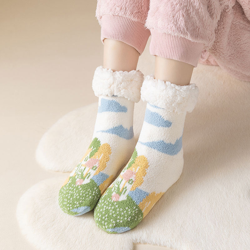 Winter Thicken Thermal Home Sleep Socks