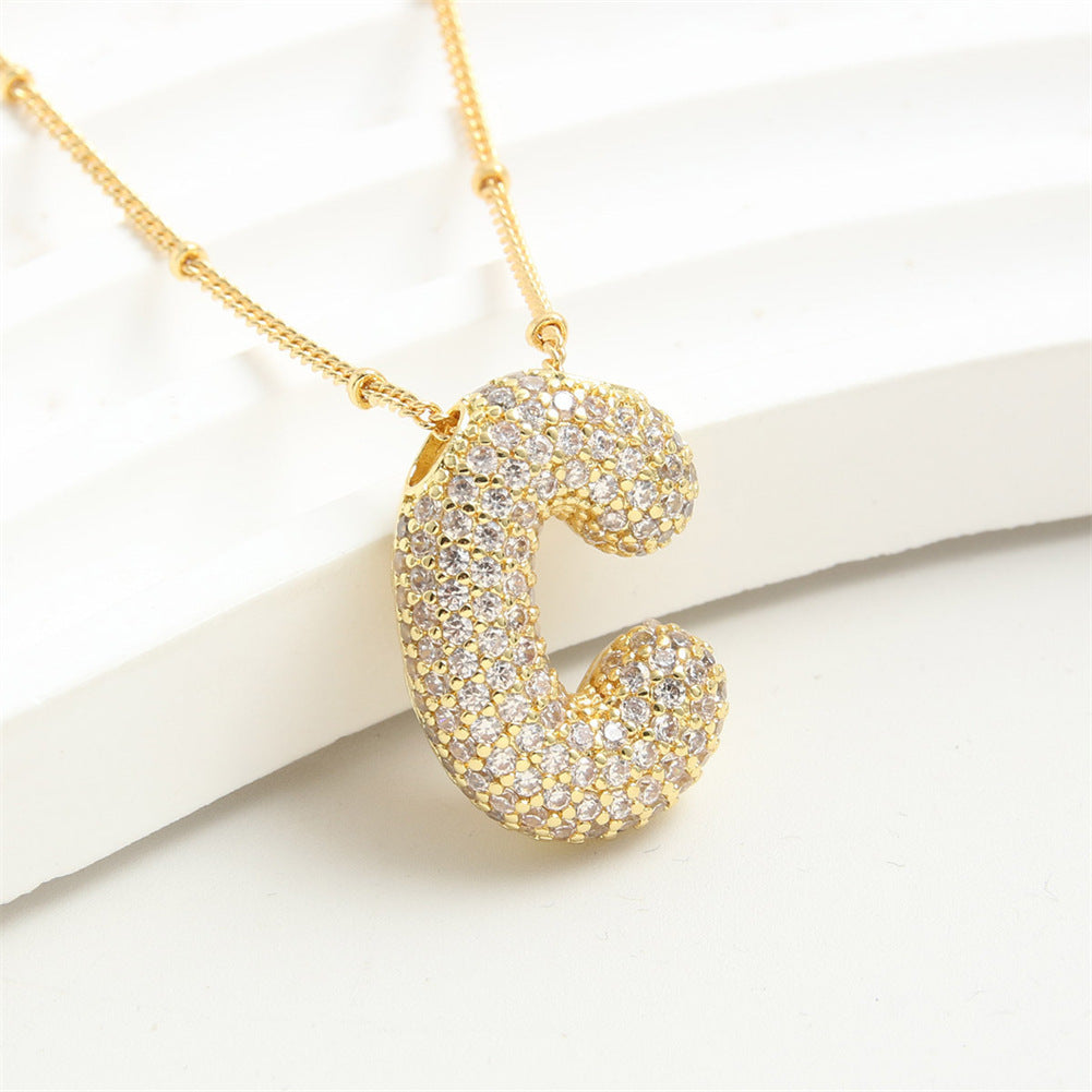 26 English-Letter Bubble Pendant