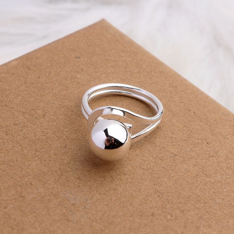 Sterling Silver 990 Smooth Opening Ring