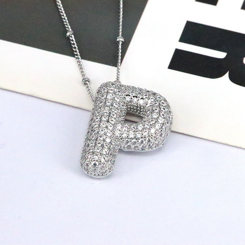 26 English-Letter Bubble Pendant