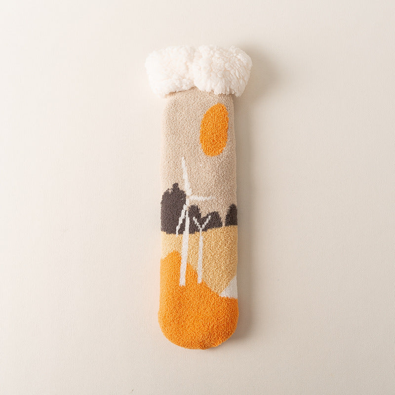 Winter Thicken Thermal Home Sleep Socks