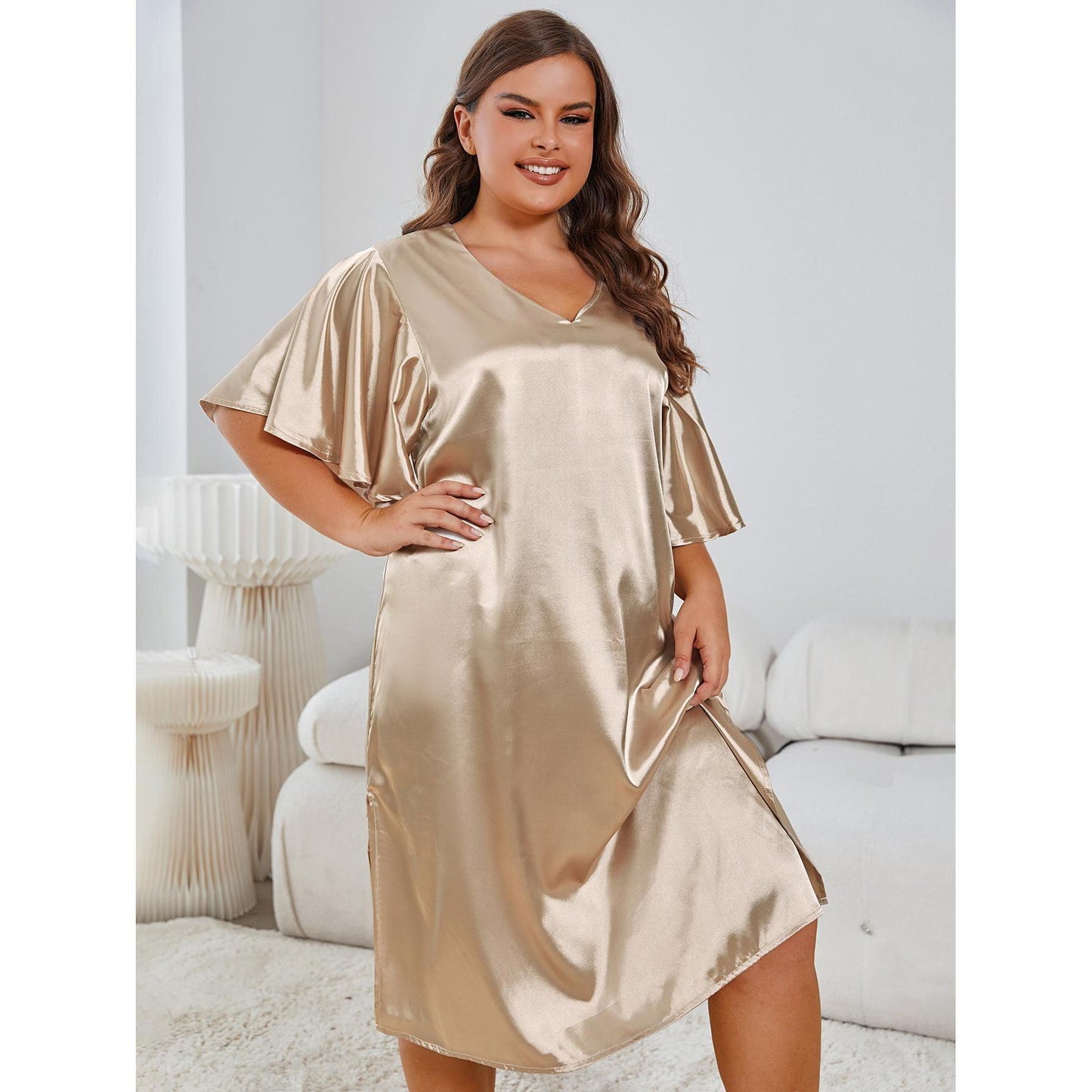 European And American Plus Size Pajamas Women's Summer