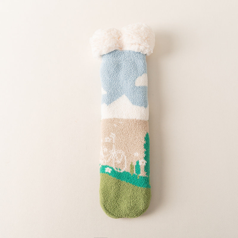 Winter Thicken Thermal Home Sleep Socks