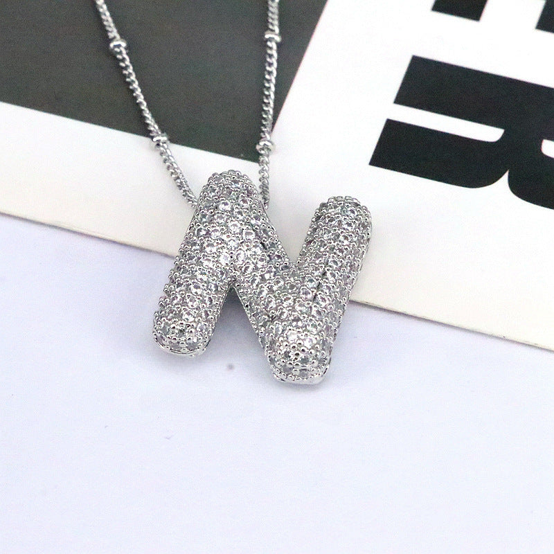 26 English-Letter Bubble Pendant