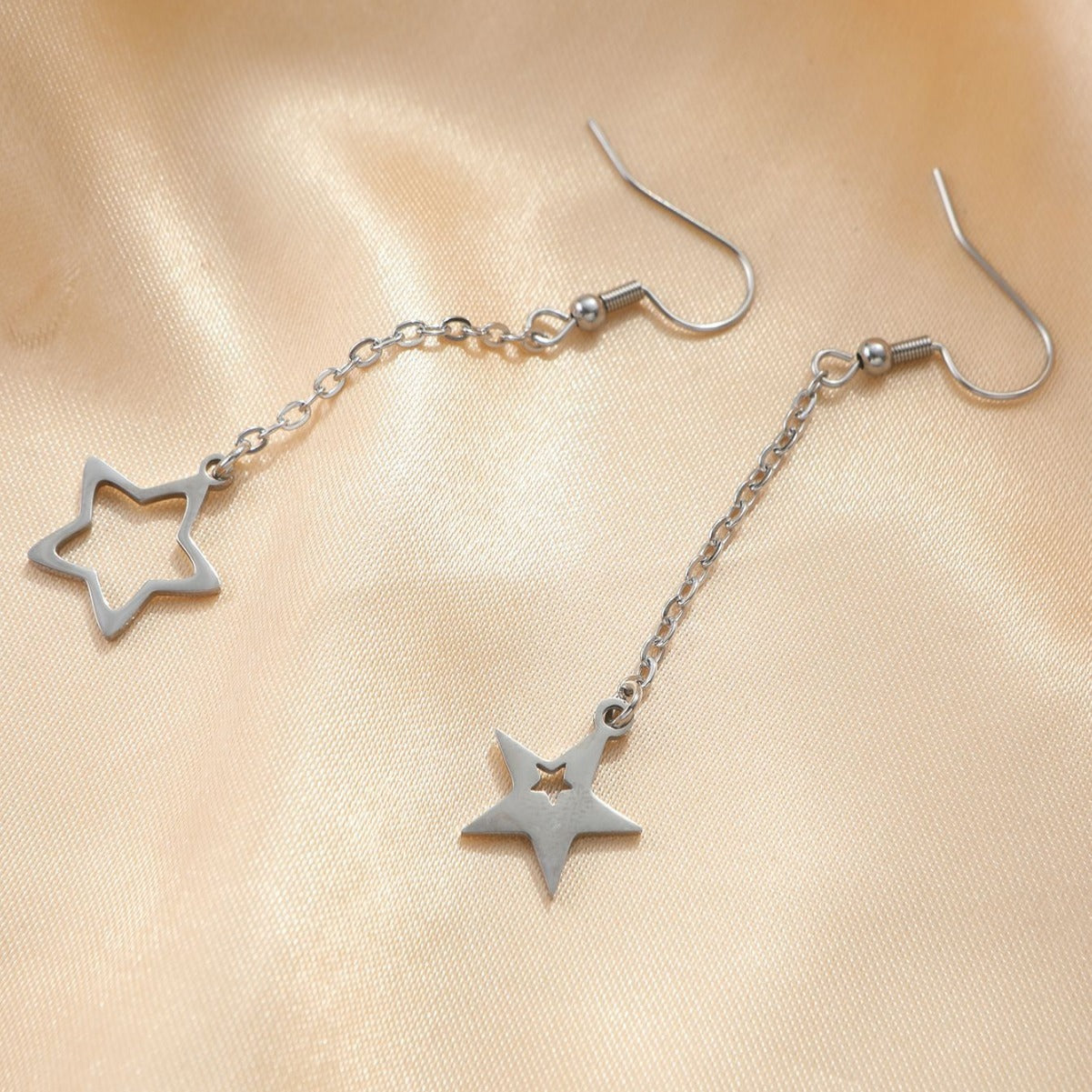 Titanium Steel Star Earrings
