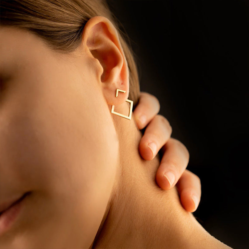 Simple Diamond-shaped Geometric Earrings
