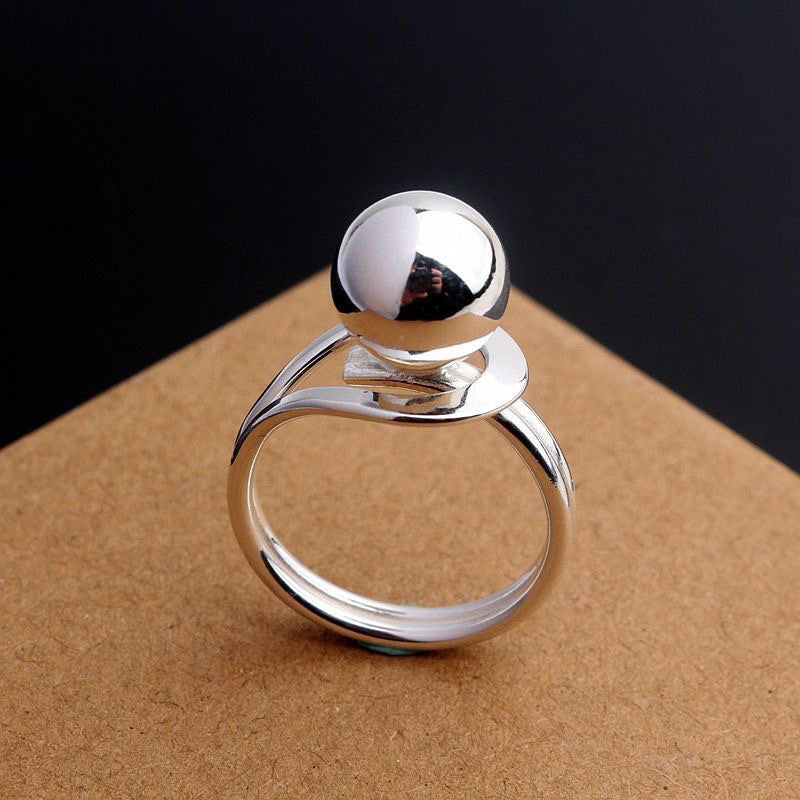 Sterling Silver 990 Smooth Opening Ring
