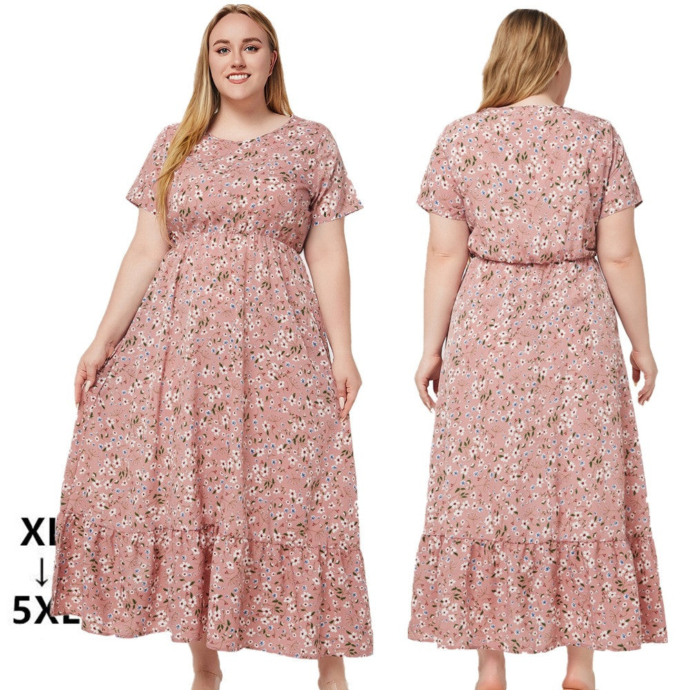 Women's Short Sleeve Printed Dress