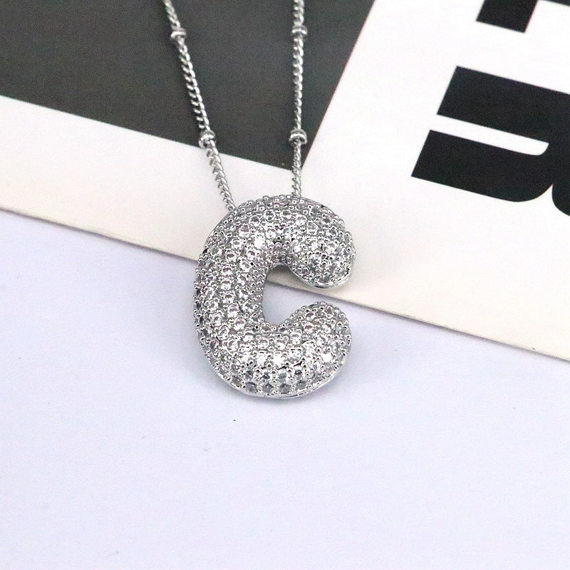 26 English-Letter Bubble Pendant