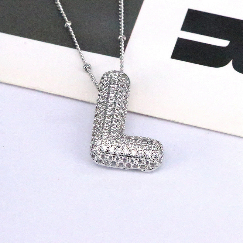26 English-Letter Bubble Pendant