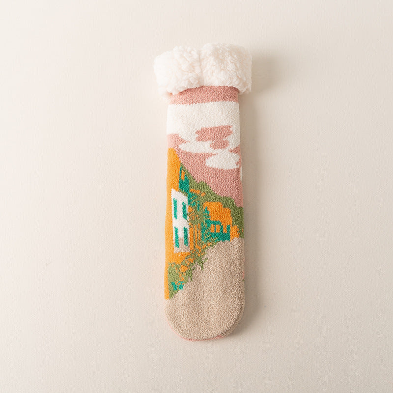 Winter Thicken Thermal Home Sleep Socks
